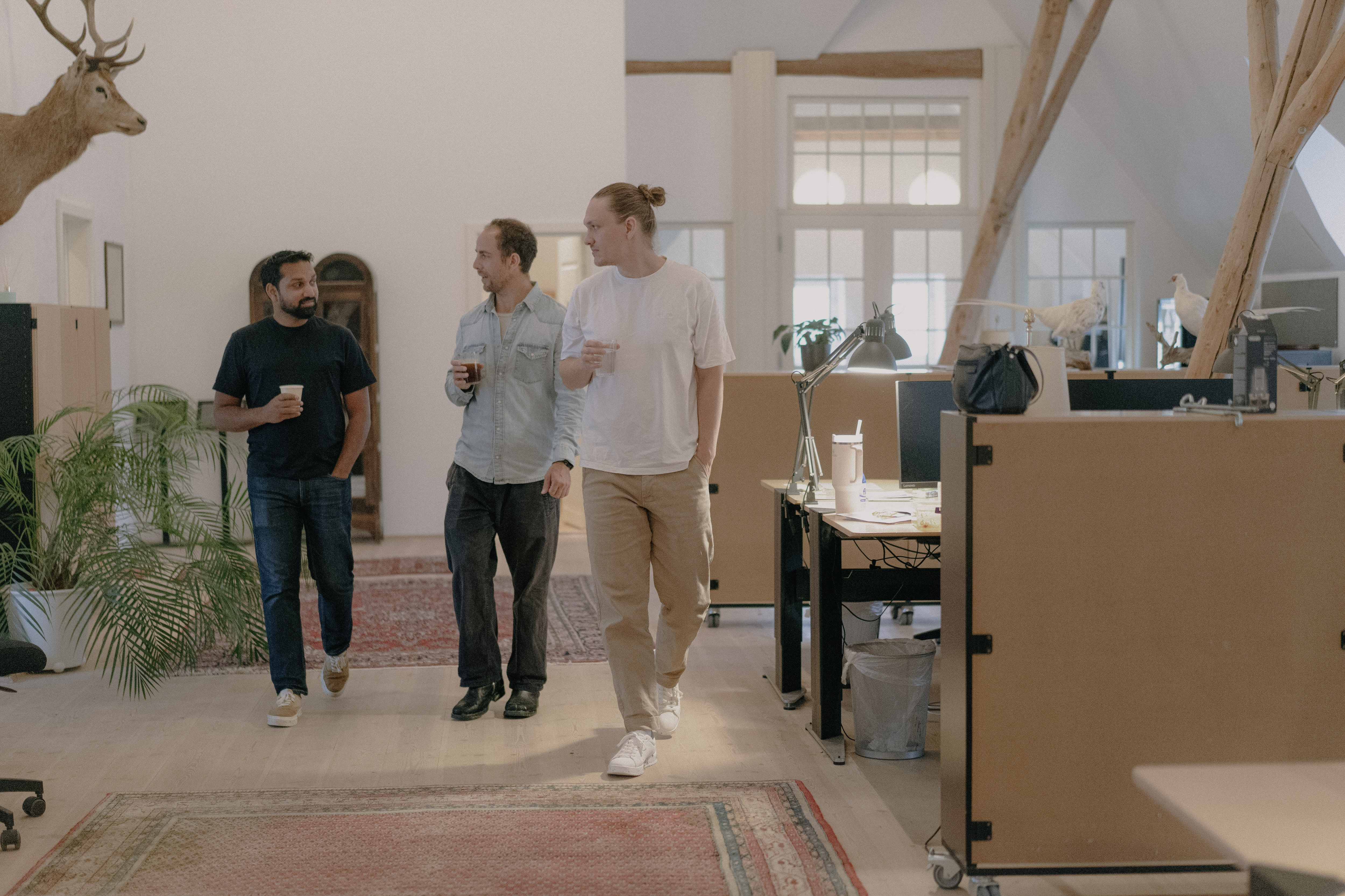 Hale founding team walking together through the office